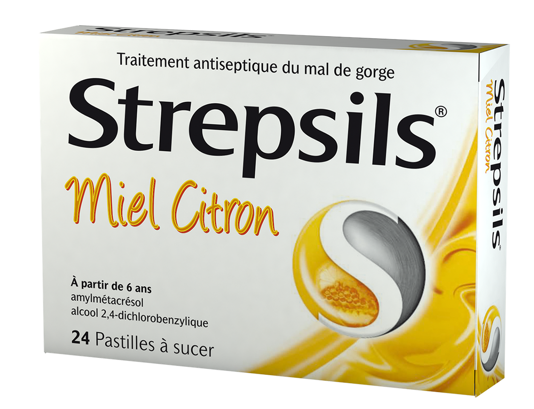 image Strepsil pastilles miel citron Boîte de 24 pastilles